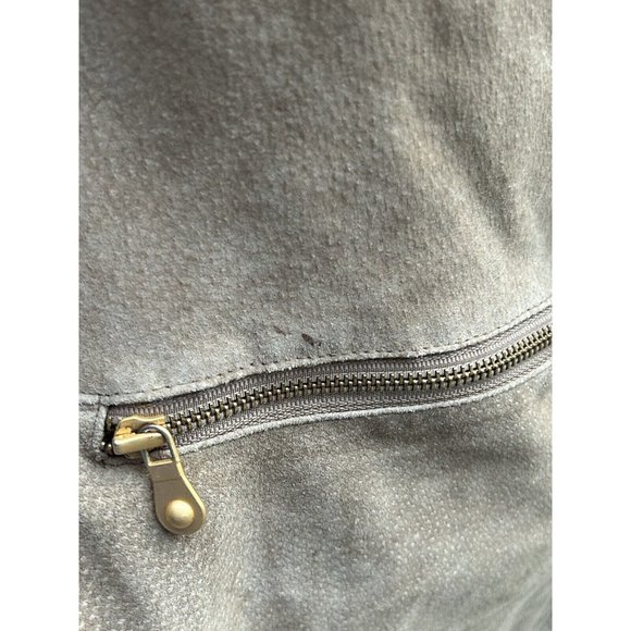 Colebrook Leather Jacket Mens Med Tan Suede Shearling Field Farm Vtg Distressed - Picture 8 of 16